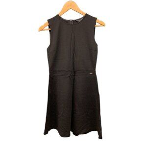 Armani Exchange Sleeveless Black Dress Womens M Zipper Back Fitted Cocktail Part